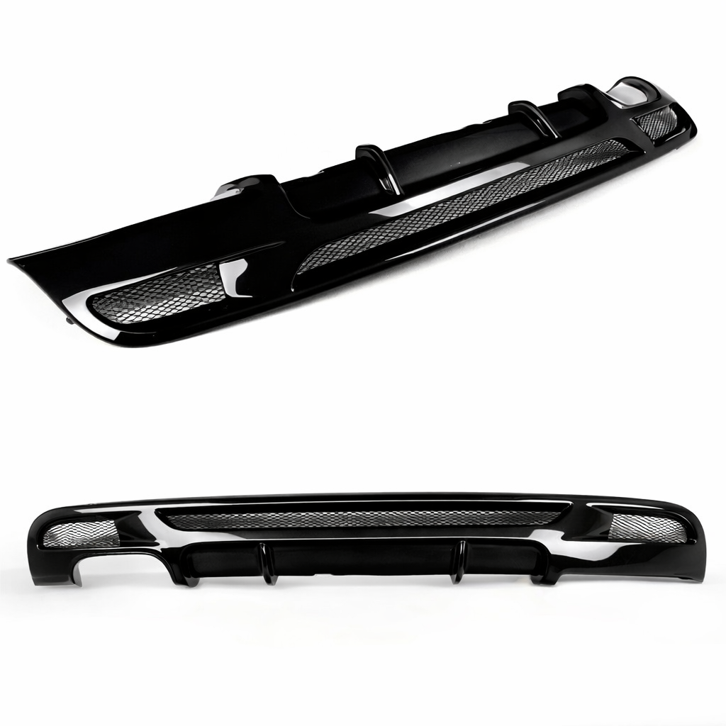 05-11 BMW 1 Series E82 E88 HT Style Rear Diffuser Gloss Black - Image 3