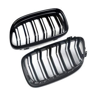 09 - 12 Bmw 3 Series E90 E91 Facelift Double Slat Kidney Grill - Gloss Black