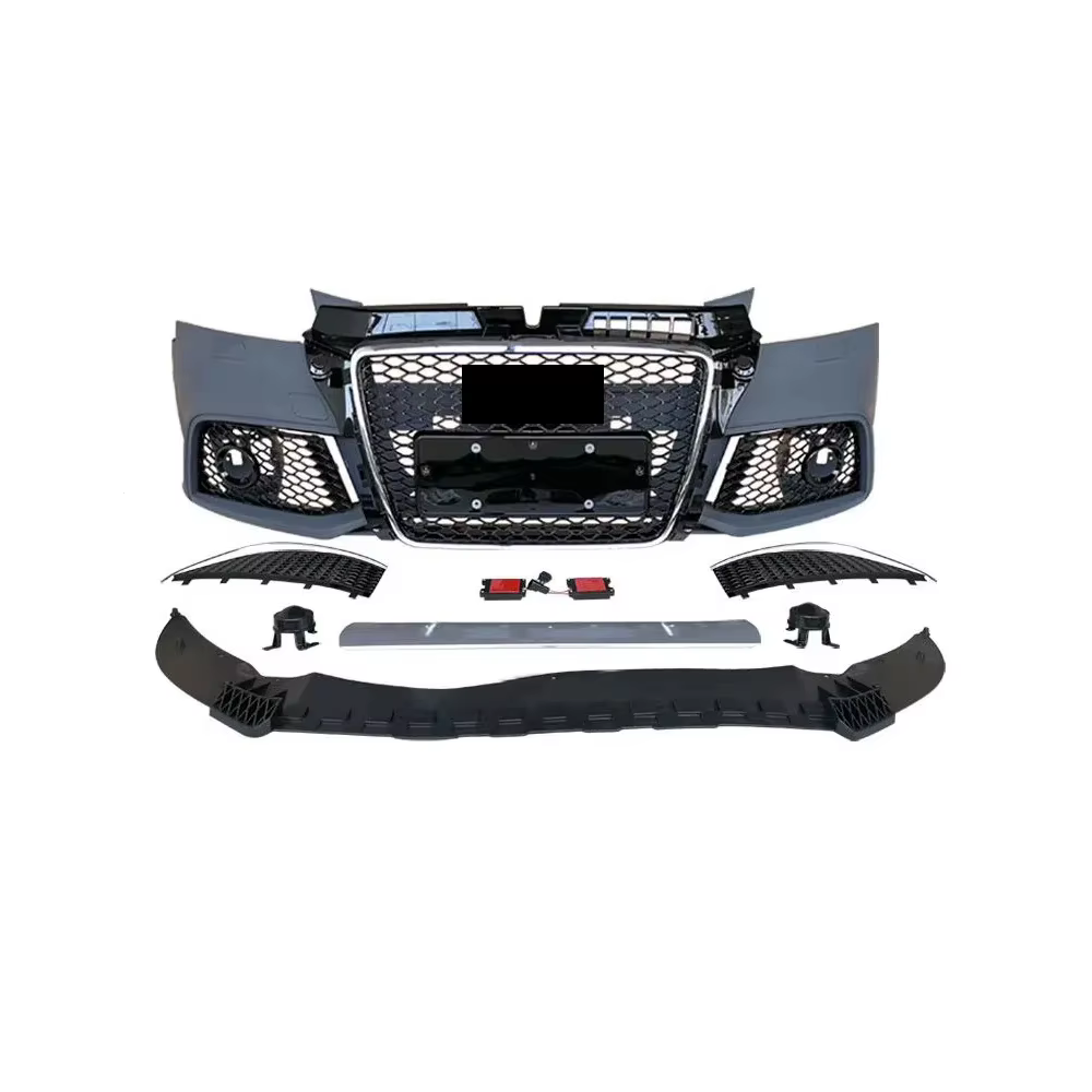 09-12 Audi A3 8PL Look RS3 Inspired Front Bumper Black - Fog Lamps/ Badge