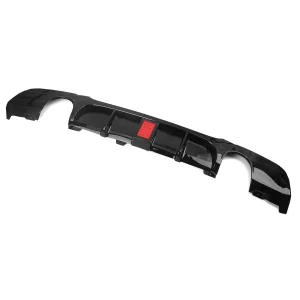 05-13 BMW 3 Series E92 E93 Rear Diffuser Dual Outlet  W/LED Brake Light  - Gloss Black