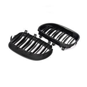 BMW E60 E61 5 Series Dual Slat Kidney Grille - Gloss Black