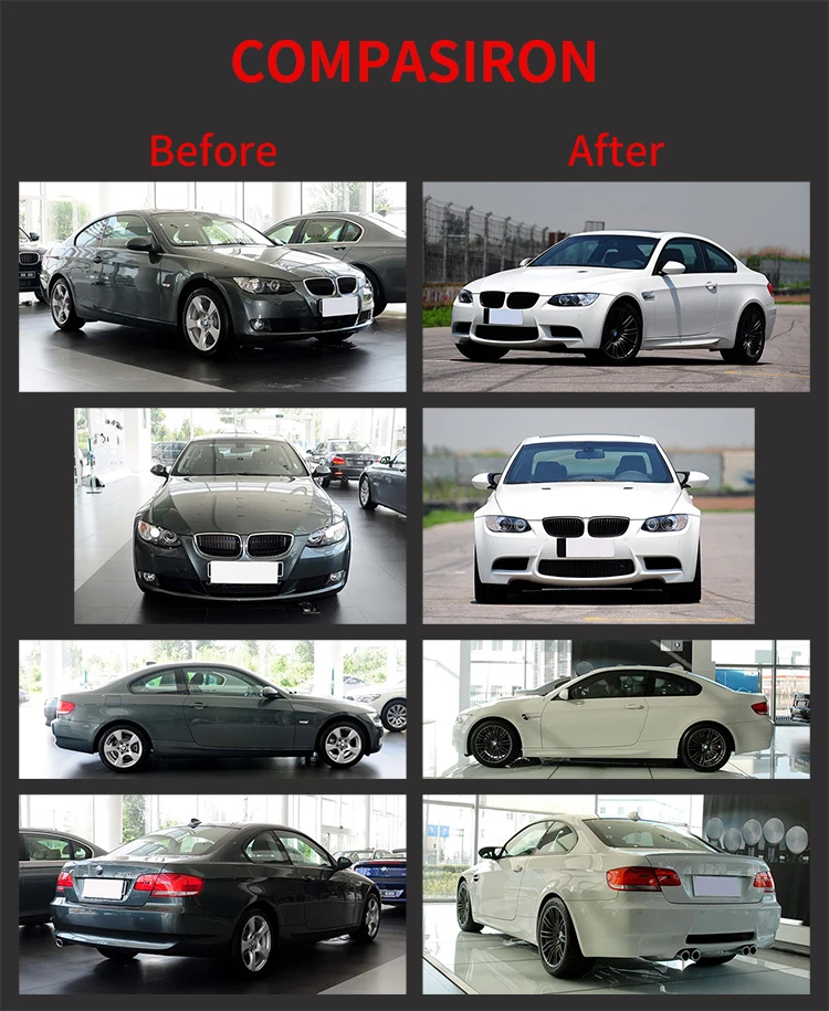 07-10 BMW 3 Series E92 E93 body kit M3 Style Body Kit - ABS plastic - Image 2