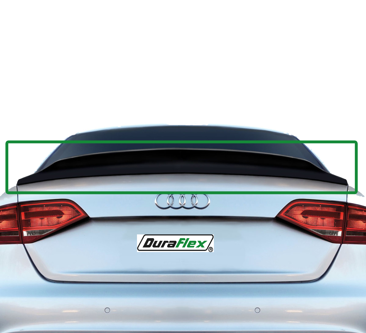 09-12 Audi A4 B8 Dante Rear Wing Spoiler - Gloss Black - Image 2