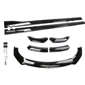 06-23 Honda Fit Front Lip Spoiler / Side Skirt/Strut Rods kit -Gloss Black