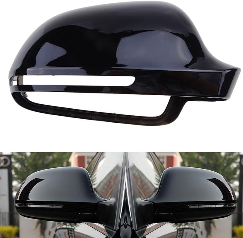 Audi Mirror Cover Caps For Q3/ A3 8P /A4 B8 /A5 S5/ A6 S6 C6 - Gloss Black