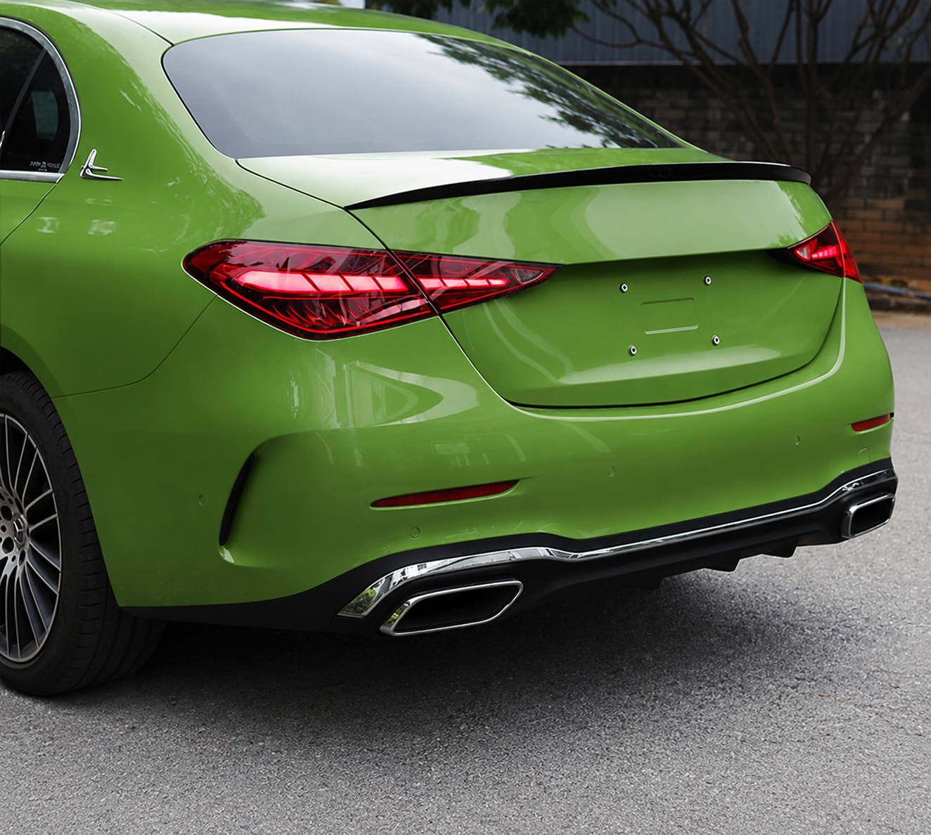 MMercedes Benz C Class W206 AMG Style Boot Spoiler - Gloss Black - Image 2