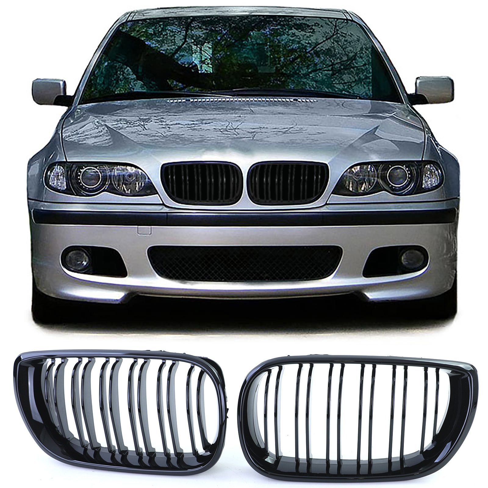 Bmw E46 Sedan/ Touring Front Grill - Gloss Black
